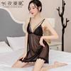 Sexy Lingerie, Female Lace Mesh Suspender Nightgown, Sexy Pajamas Seductive Transparent Uniform