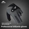 Open Finger Billiard Gloves Breathable Polyester Snooker Pool Gloves Adjustable Sticker Smooth Soft Lightweight Amateur Training