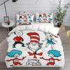 Cat In The Hat Bedding Set,Single Twin Full Queen King Size,Baby Cartoon Bed Set Kid Bedroom Bedding Sets