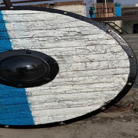 Средневековый викинг Круглый щит Лерп Воин Дерево — фото 3