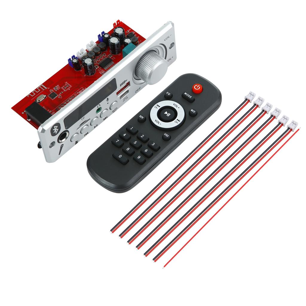 12V-24V 80W Amplifier Bluetooth MP3 WMA APE Decoder Board Handsfree Car Audio Microphone USB TF FM Radio DIY Mp3 Music Player