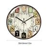 12Inch Vintage Decorative Round Wall Clock with Large Arabic Numerals Antiqued Classical Wall Clock Bedroom Home Decors