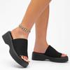 Women Knit Fabric Thick-bottomed Slide Sandals Lady Flat Platform Summer Slides Female Outdooor Muffin Slippers Large Size 36-43