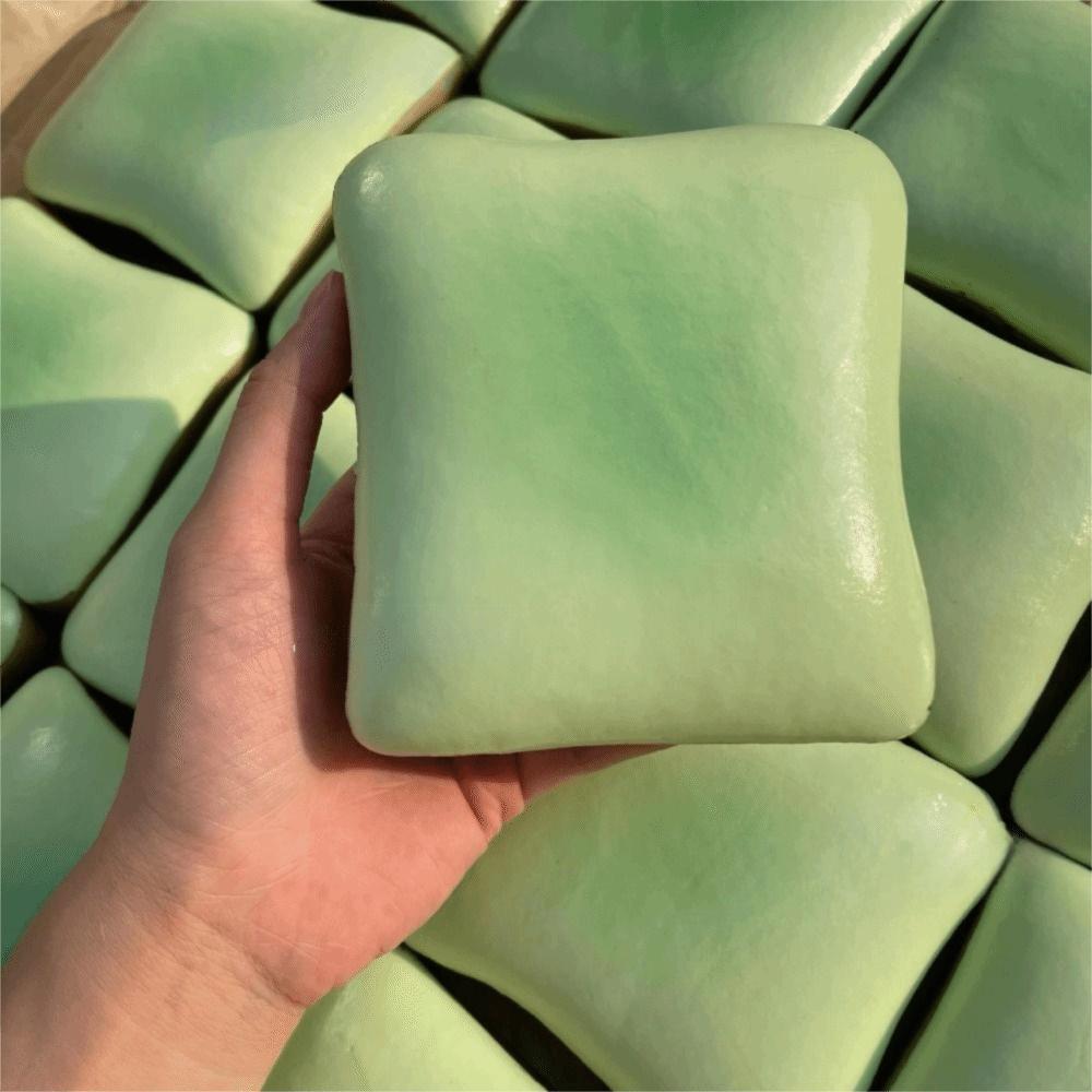 

Funny Sticky Bread Butter Squishy Anxiety Relief Stress Release Soft Stress Balls Toy Sensory Play Slow Rising Squishy Gifts зелёный