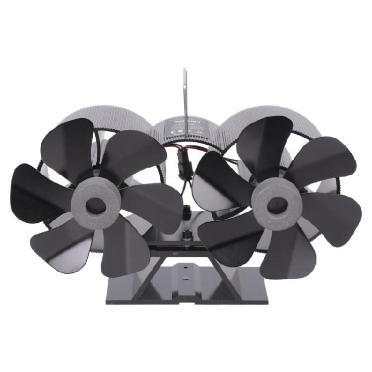 

SF167T 12 Blade Fireplace Fan Dual Motors for Wood Log Fire Heat Powered Fans 1