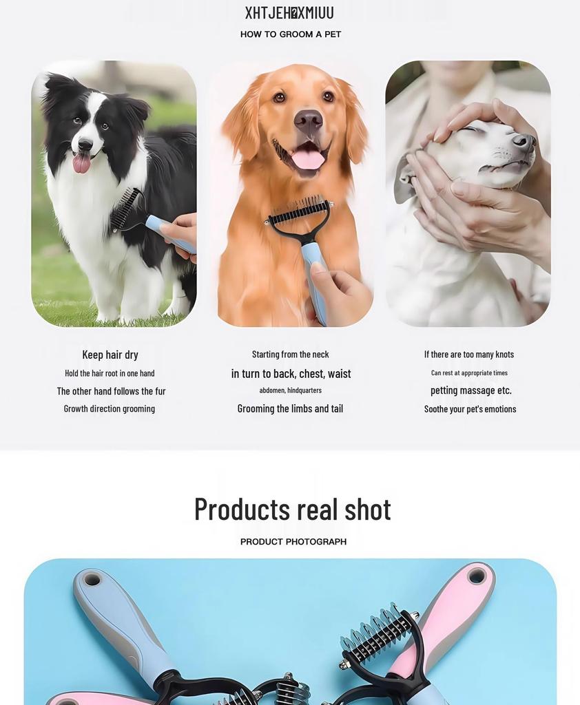 Special Offer: Double-Sided Pet Grooming Comb - Knot Opener for Cats