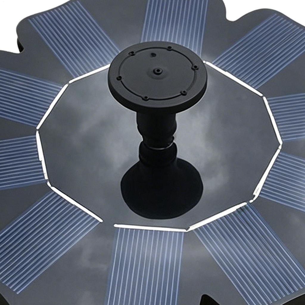 Bird Bath Solar Fountain Flower-shaped Floating Water Tray With 4 Nozzles Solar Powered Water Fountain For Garden Villa