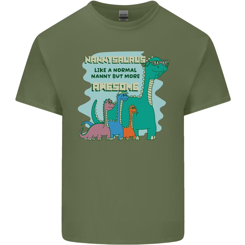 Nannysaurus Funny Dinosaur Grandkids Unisexs Light Cotton TShirt