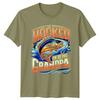 Hooked On Being Grandpa Fishing Grandparent Unisexs TShirt