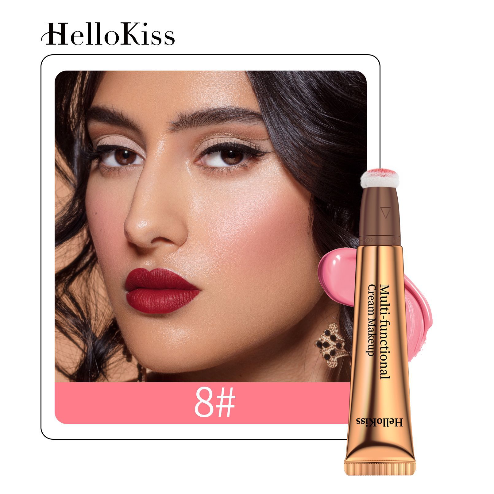 Multifunctionele Make-up Pen, Vloeibare Blusher, High-Gloss Verzorgingspen, Fijne Glitters, Gezicht Natuurlijk Oplichten 15ml