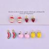 10pcs/pack Fashion Fruit Lemon Beach Strawberry Avocado Enamel Metal Charms Pendant for Jewelry Making Craft DIY