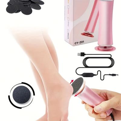 Rimuovi Calli Elettrico per Piedi, Macchina Pedicure a Velocità Regolabile con 60 Dischi di Carta Vetrata, Strumento Esfoliante in Metallo per Uomini e Donne