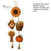 Seasonal Holiday Party Supplies Autumn Harvest Wooden Hanging Sign, Rustic Farmhouse Door Sign with Tassels and Wood Beads, Decorative Wheat Ear Corn
