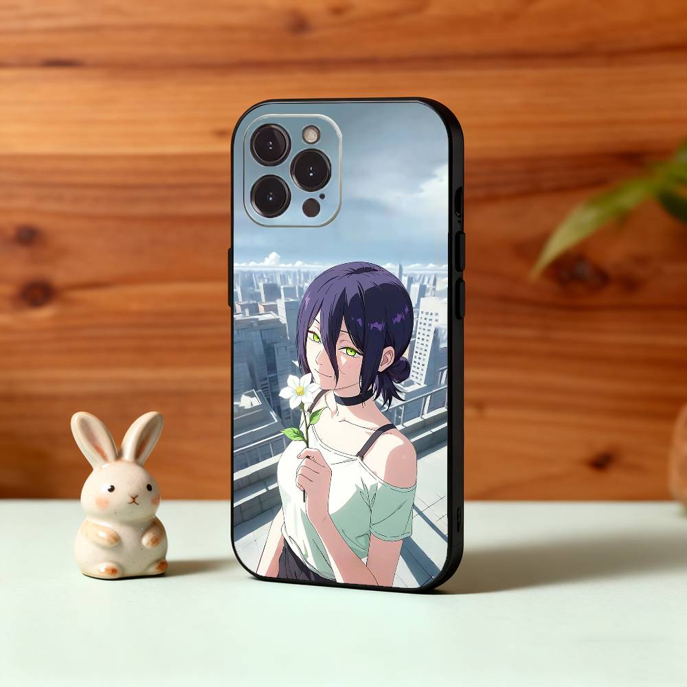 1PC C-Chainsawman Reze Arc Movie Phone Case For iPhone17,16,15,14,13,12Plus,Pro Max,XS,5G Soft Silicone Black Cover