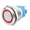19mm Metal Self-Locking Lighted Momentary Switch, Power Button 12V/24V/220V