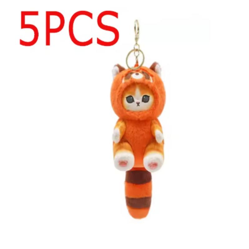 2025 New Drag Raccoon Shark Panda Bag Pendant Plush Keychain Toy Cute Doll Plush Keychain Keychain Cute Plush Keychain