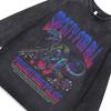 Hip-Hop Retro Washed Old Bottomed Shirt Casual Loose Digital Direct Injection Printing Long-Sleeved T-Shirt Men