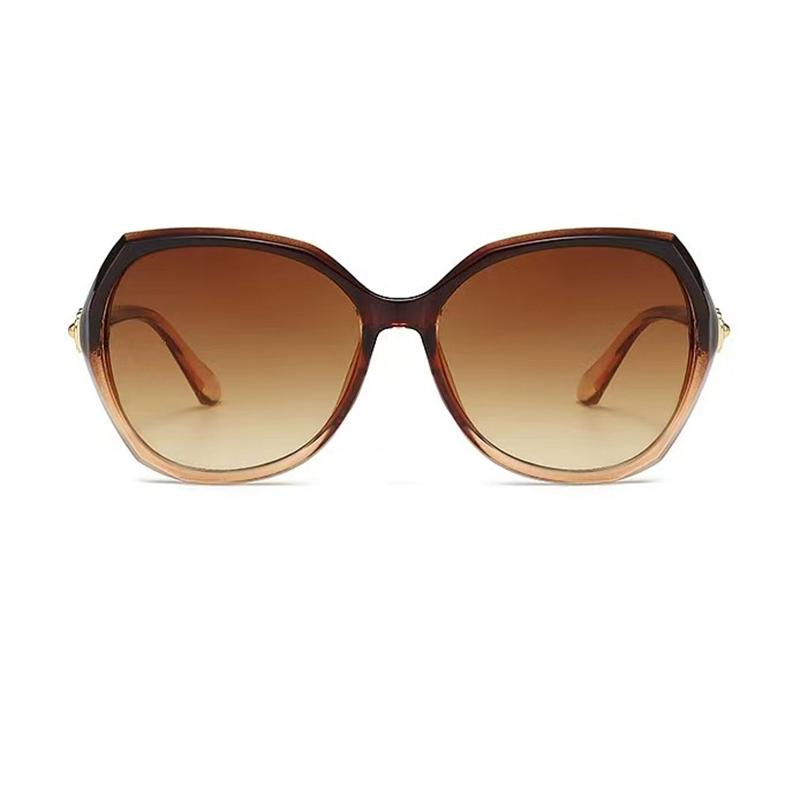 Ikke-polariserte Klassiske Solbriller med Stor Innfatning og Oval Form for Dame Mote Kjørebriller