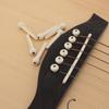 6pcs/lot White ABS Plastic Top Black Dot Acoustic Guitar Bridge Pins