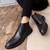 Summer New Men's Shoes High-top Leather Shoes Men's Trendy British Business Dress Casual Shoes Mid-top Leather Boots Brown Short Boots