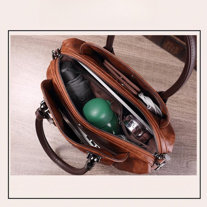 Borse a Spalla a Tracolla Stile Cinese Vintage per Donna Borse Tote con Stampa a Goffratura Grande Capacità Multitasche Borse Morbide
