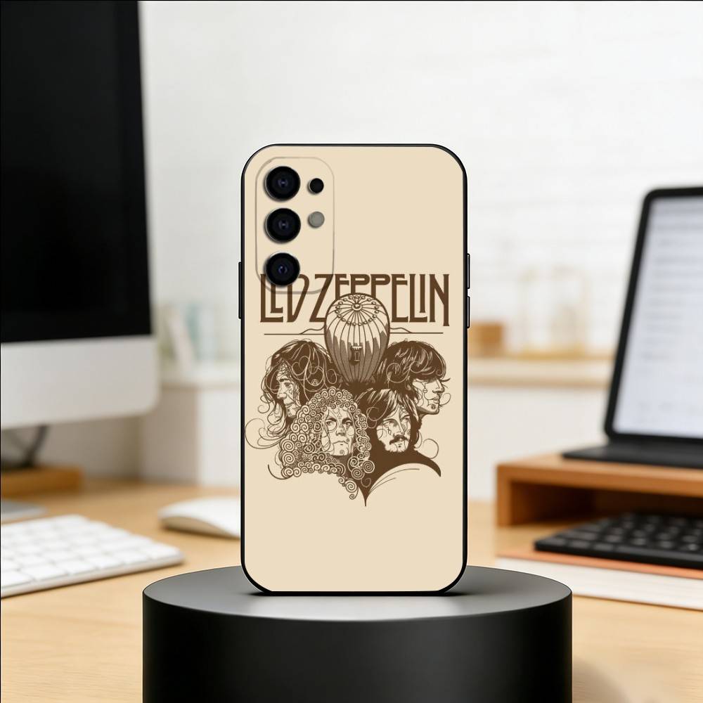 Rock L-Led Z-Zeppelin Band Phone Case For Samsung S25,S24,S21,S22,S23,S30,Ultra,S20,Plus,Fe,Soft Silicone Black Cover