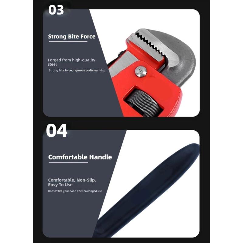 Adjustable Wrench Large Opening Long Handle Universal Spanner Mechanical Workshop Hand Repair Tool