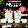 12 Piezas Herramienta de Silicona para Cupcakes Molde para Hornear Cupcake y Muffin para Hacer Pasteles Cocina DIY