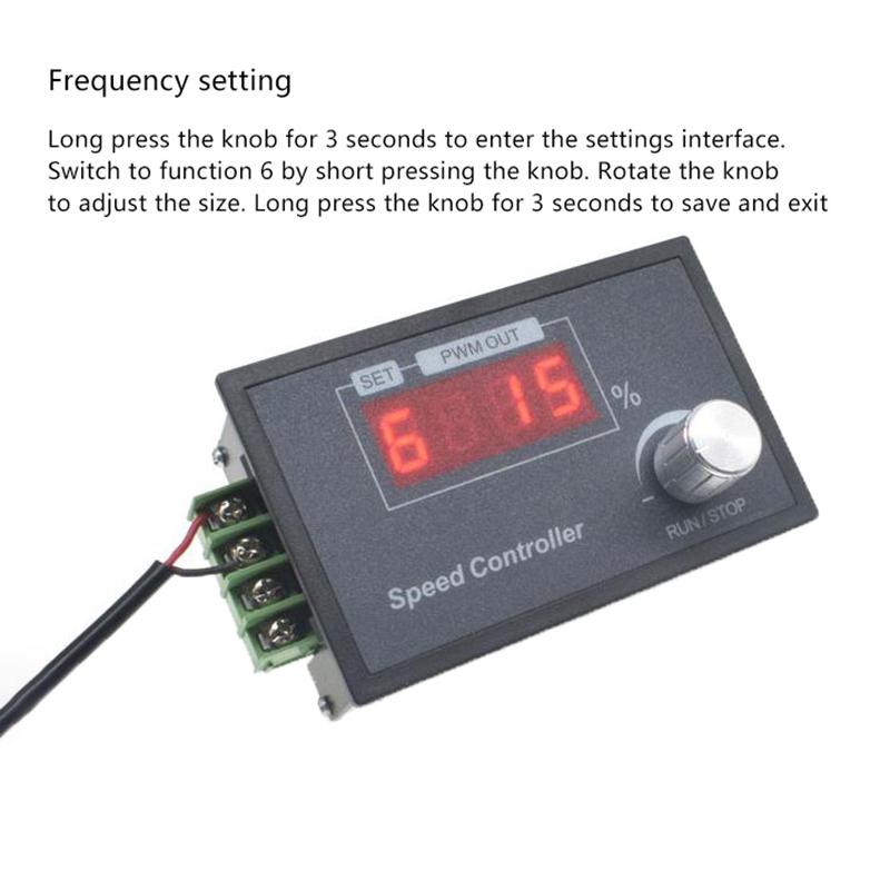 Gleichstrom 6-60V PWM Motor Drehzahlregler Mit Encoder-Drehknopf Steuerung Einstellbare Frequenz Für Motorsteuerungen