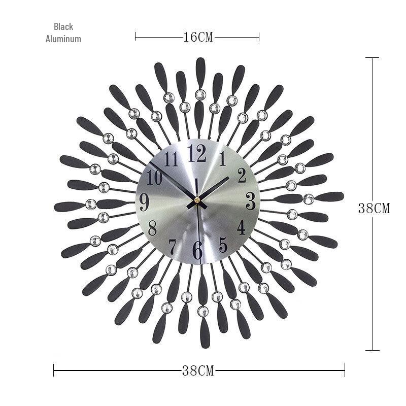 Jiujiuda 38CM Iron Art Decorative Wall Clock