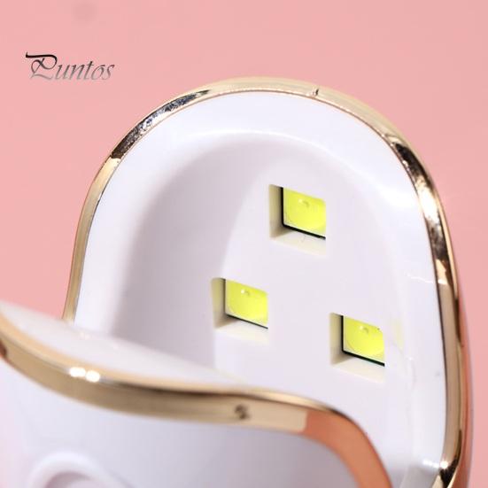 Tragbarer Gel-UV-Nageltrockner mit 3 LEDs Weiche Beleuchtung Keine blendende LED-Nagellampe zum schnellen Aushärten von Nagellack Professionelle Heim-DIY-Maniküre Nagel