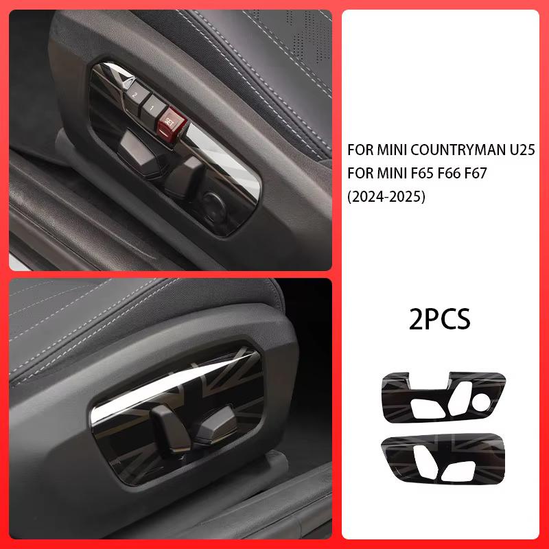Car Seat Adjustment Button Panel Frame Trim Decoration Sticker Interior Accessories For Mini U25 Countryman Cooper S F65 F66 F67