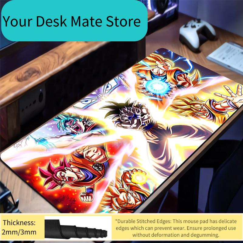 Mouse Pad PC Anime Rubber Non Slip Mousepad Laptop Dragon Ball Gamer Cabinet Keyboard Pad Office Computer Gaming Desk Mouse Mat