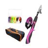 Kids Fishing Rod with Carry Bag Portable Telescopic and Reel Combo Kits for Outdoor
