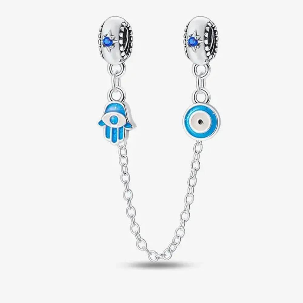 New In Color Zircon Angle Round Clip Bead Fit Pan Original Bracelet Women Copper Safety Chain Jewelry Gift