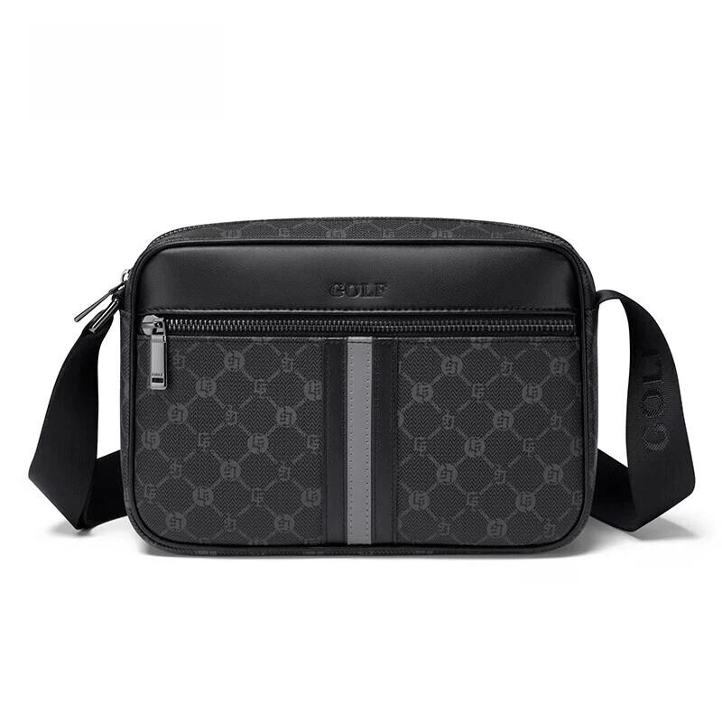 GOLF Shoulder Bag, Crossbody Bag with Multiple Compartments, Water-Resistant, Business and Commuter Bag for Phone And IPad, Black, 255*70*180mm