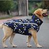 Veste d'hiver imperméable rembourrée pour chien, treillis Doodle bleu, garde au chaud, réflexion nocturne, manteau en coton pour animaux de compagnie, vêtements, fournitures pour animaux de compagnie