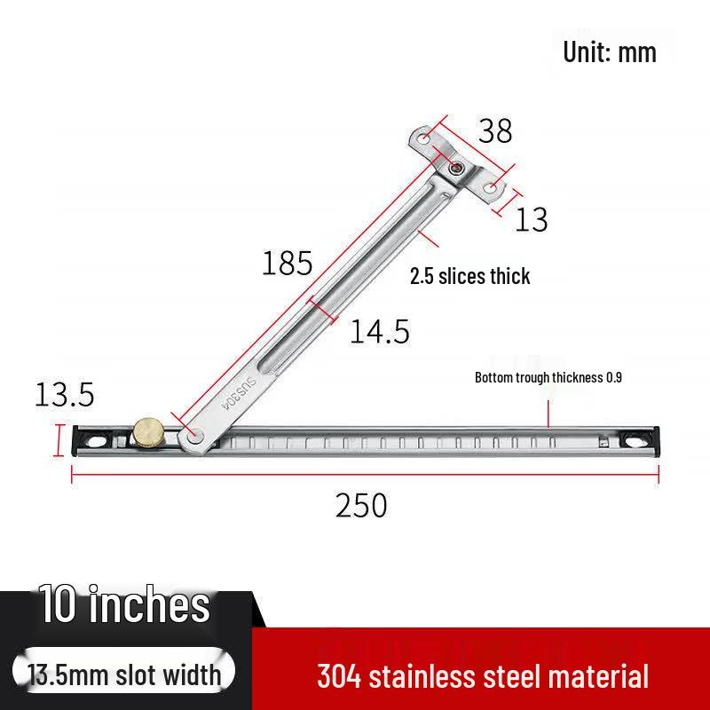 Rongyu Universal 304 Stainless Steel Window Restrictor