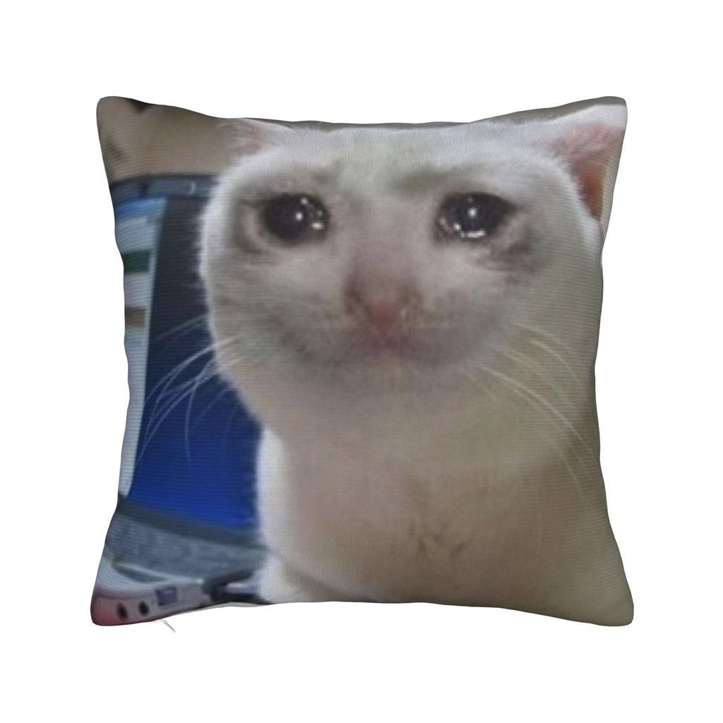 Cat Paw Pillowcase Printed Polyester Cushion Cover Decoration Fruit Throw Pillow Case Cover Home Zippered 40*40Cm