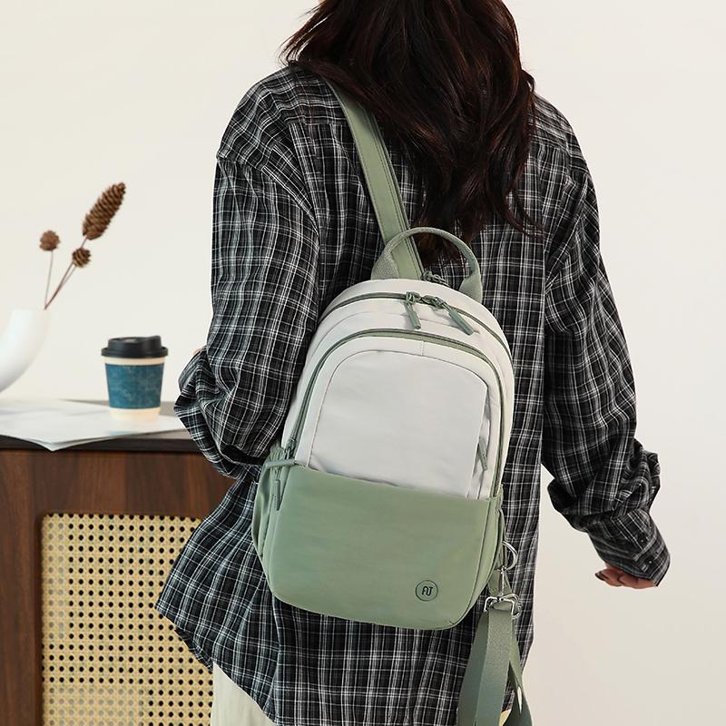 Contrast Color Multi-function Bag Chest Bag Women's Crossbody Bag Travel Backpack