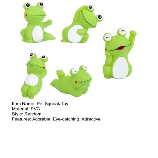 4 Stück Quietschspielzeug für Haustiere Kreative Form Niedliches Aussehen Lebendige Ausdrücke Bissfest Langeweile lindern Extra Weich Cartoon-Froschförmiges Spielzeug Hundekau