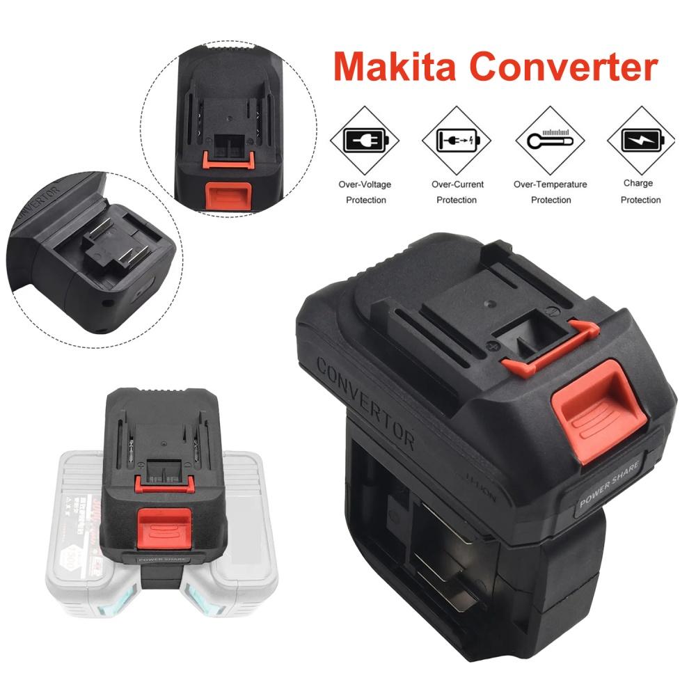 For Makita Lithium Batteries Battery Adapter Converter 2 in 1 Battery Converter for Makita Impact Drill Wrench Screwdrivers