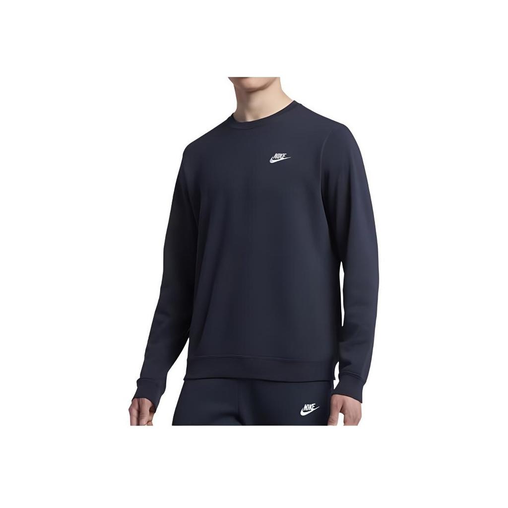Nike Letter Print Crew Neck Casual Sports Long Sleeve Sweatshirt Men Sweatshirt Blue 804343-451