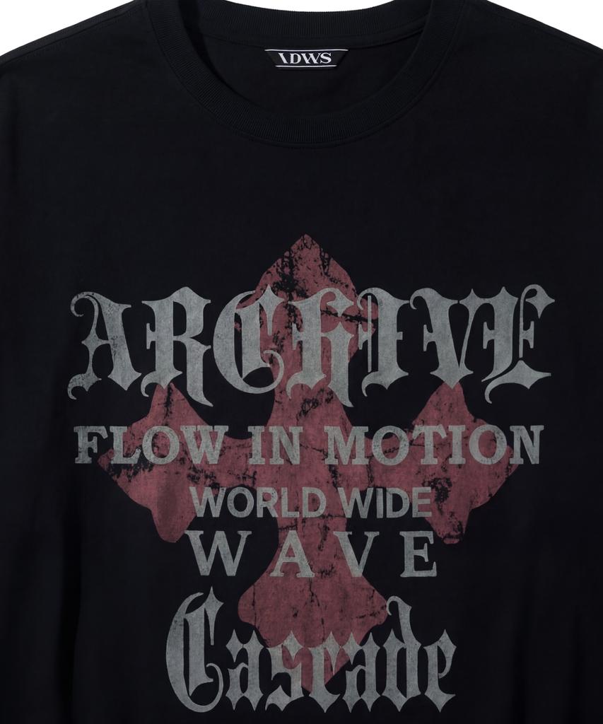 IDWS Wave Cross T-Shirt Black