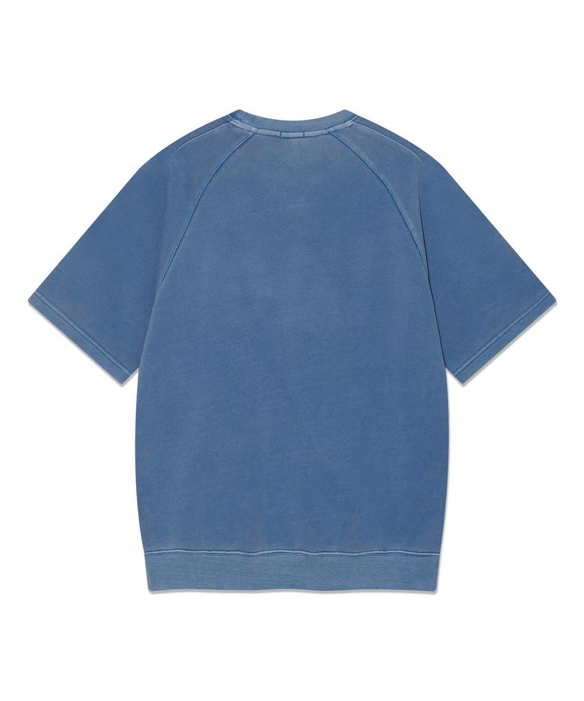 LEE Big Twitch Logo Dyed Short Sleeve Sweatshirt Pigment Blue