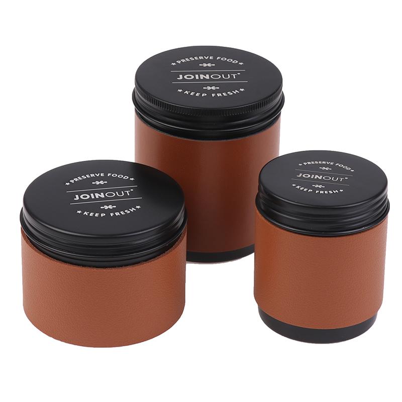 Portable Mini Coffee Bean Storage Jar Aluminum Alloy Coffee Powder Sealed Tank Outdoor Camping Coffee Bean Tea Storage Container