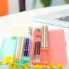 Plastic Transparent Pencil Case Storage Box Simple Pen Case Dual-Layer Pencil Box  Stationery