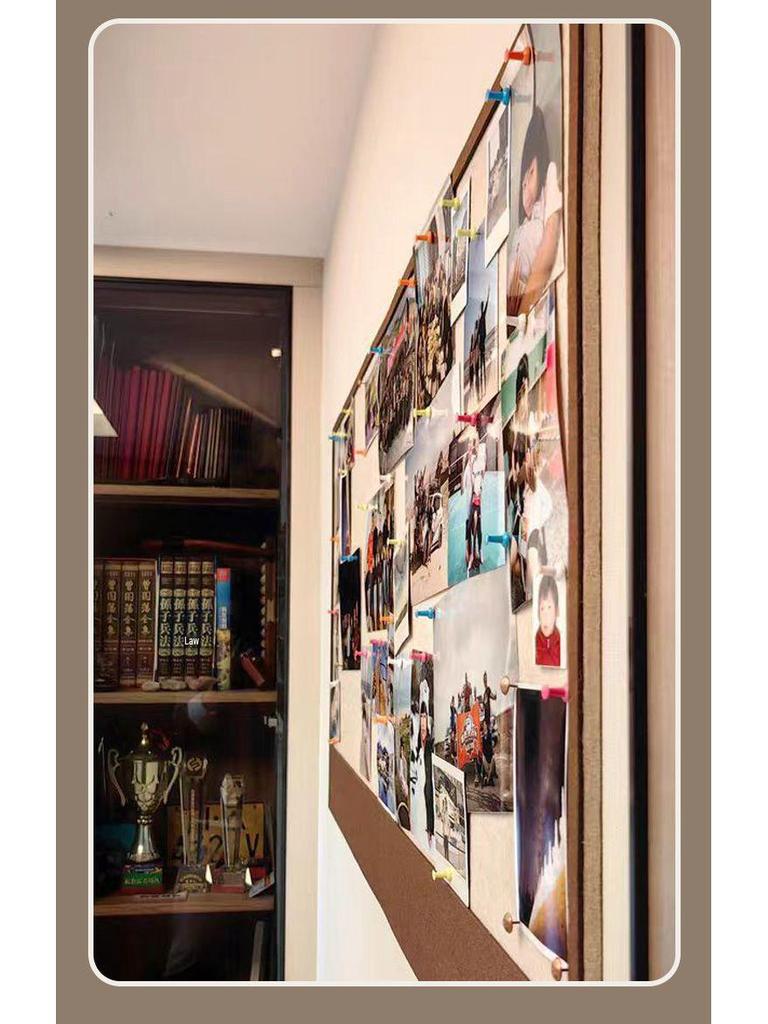 Punch-Free Felt Wall Sticker Display: Cork Board & Photo Background for Living Room Décor