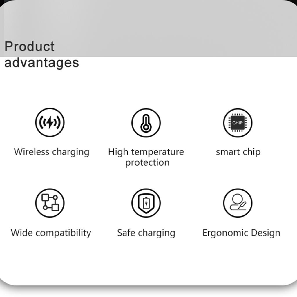A001 A Kabelloses Ladegerät 3 in 1 Kabellose Ladestation 15W Schnellladung Vertikaler Ständer Kompatibel mit iOS