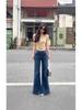 Women's Red Plaid Off-Shoulder Mesh T-Shirt - Slim Fit, Short-Sleeved, Summer Top